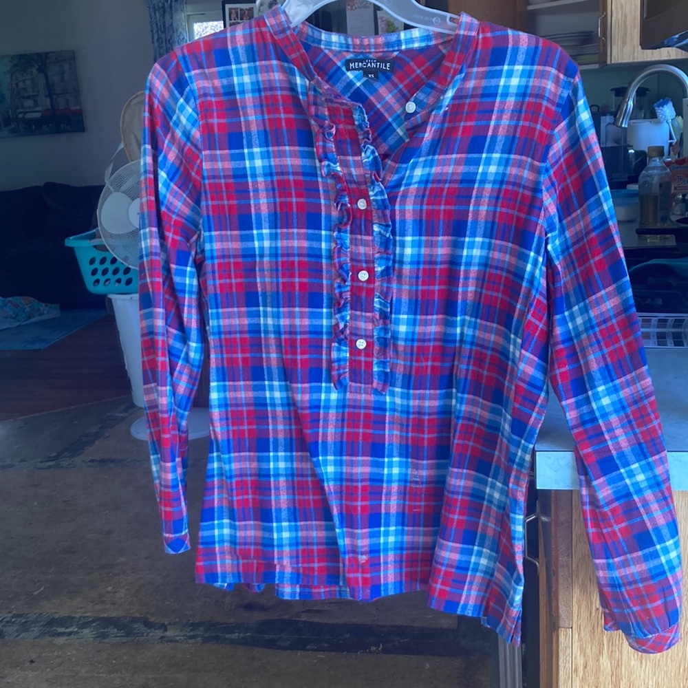 New without tags JCREW plaid top!